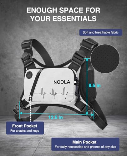 NOOLA Running Chest Pack, Running Vest for Men Women with Reflective Back