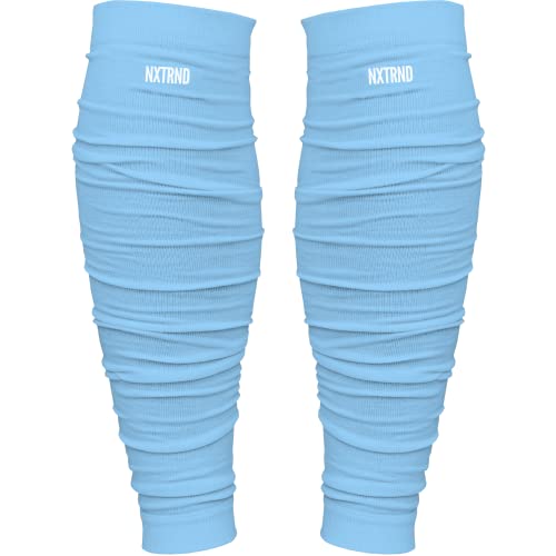 Nxtrnd Football Leg Sleeves, Calf Sleeves for Men & Boys, Sold as a Pair - color: Columbia Blue, size: Youth