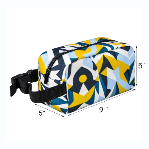 Remobia Hicol Freezable Snack Box with Built-in Ice Packs,Small Insulated Cooler Bag, Freezer Lunch Bag,Zip Closure & Buckle Handle, Easy-Clean for Travel(Geometry) - color: Geometry