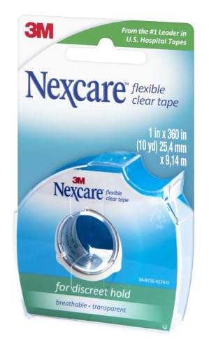 Nexcare Flexible Clear Tape, 1 in x 10 Yds, 1 Roll - size: 1 Count (Pack of 1)