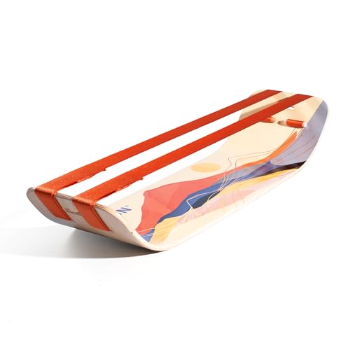GIBBON SlackBoard, Balance Board Kids & Adults, Slackline Balance Trainer - color: Sunrise Plus - 2 Line