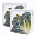 Stasher Silicone Reusable Storage Bag, Stand-Up Mega Bag, Reusable Freezer Bags,Microwave,Dishwasher,Oven Safe,Sous Vide,Premium Lunch Container,Eco Friendly,Food Storage Bags,104 oz,Clear (Pack of 2) - size: Mega (Pack of 2)