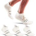Running Socks Men Size 10-13 Ankle Height with Heel Tab for Athletic - color: 6 Off White, size: X-Large