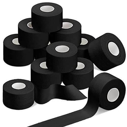 130 Yard 1.5 Inch Black Athletic Sports Cotton Tape Pre Wrap Easy Tear - color: Black, size: 1.5 In