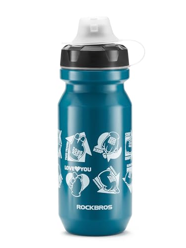 ROCKBROS Bike Water Bottle 20oz - color: Heart-shaped Blue