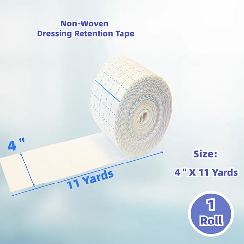Dressing Retention Tape 4" x 11 yd, 1 Roll - size: 4InchesX11Yards