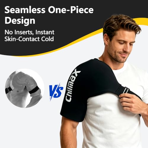 Shoulder Ice Pack Wrap for Rotator Cuff Cold Therapy Brace 2Pack - color: 2pcs XLarge-Black