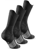 Coolmax Performance 20-30 mmhg Graduated Compression Running Crew Socks - color: Black, size: X-Large