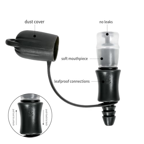 Hydration Bladder Bite Valve Replacement Mouthpiece Fit for Any Water Backpack and Most Brands, with Manual Switch Valve - color: 2 Pack on-off black