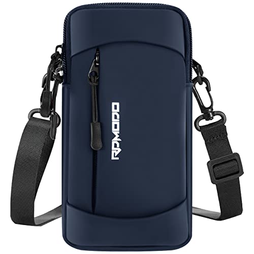 Phone Holder for Running with Adjustable Crossbody Strap, 7.5" Blue - color: 06-Blue + Black Strap