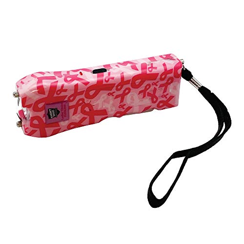 Streetwise Ladies’ Choice Stun Gun for Women - Rechargeable Device with Alarm, LED Flashlight, Safety Disable Pin & Built-in Charger - Personal Safety Tool with Holster & Lanyard - style: Pink Ribbon