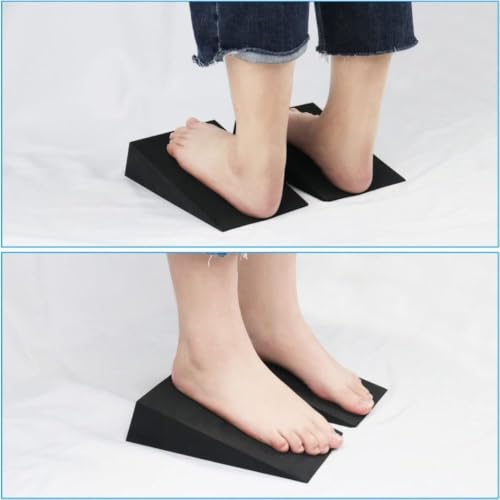 1 Pair Yoga Wedge- Adjustable Incline Board for Calf Stretching & Stability Training,EVA Foam Leg Recovery Slant Board - color: M