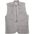 Humvee Utility Vest with 21 Pockets -Travel, Safari, Hunting, Camping, 100% Cotton, Tactical Jacket for Men & Women - color: Gray, size: Medium