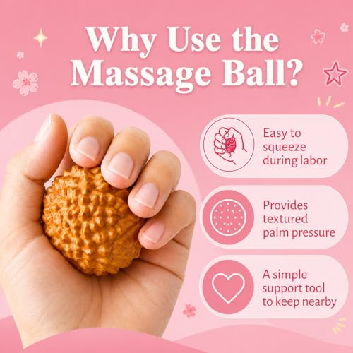 Birth Comb & Acupressure Massage Ball Set, Labor and Delivery Essentials