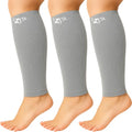Zeta Wear Plus Size Calf Compression Sleeves for Women and Men, Wide Calf Footless 15-19 mmHg, 2XL-6XL - color: 3 Pair - Gray, size: LXL