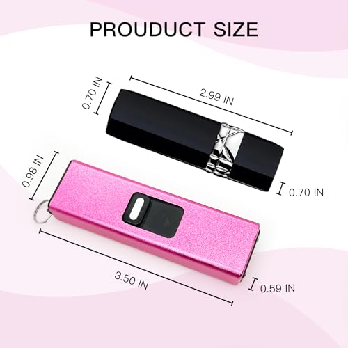 REAX Stun Gun Keychain for Women Self Defense Mini Stun Gun for Women Stun Gun USB Rechargeable with LED Flashlight Power Volt Micro