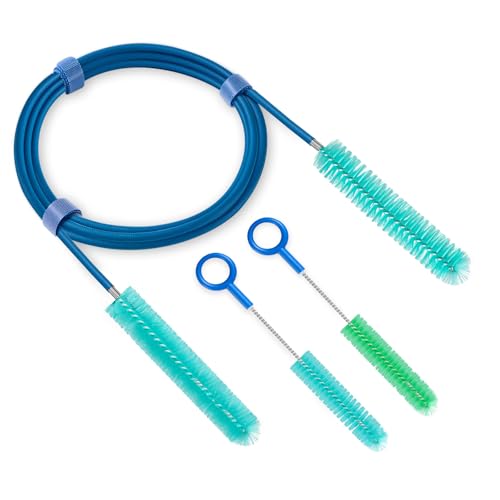 CPAP Hose Cleaner Brush – 78.7" Dual-Ended CPAP Hose Brush for 15mm & 22mm Tubing, CPAP Tube Cleaning Brush with 2 Detail Brushes for Mask Vent & Humidifier Cleaning - color: Basic