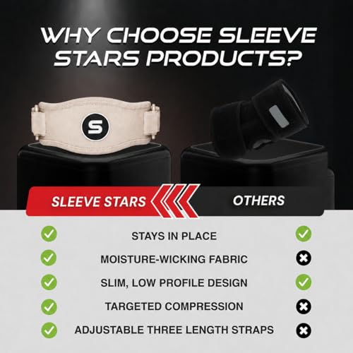 Sleeve Stars Tennis Elbow Brace for Men & Women, Fits 9"-23" (Single/Beige) - color: Beige