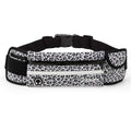 Jueachy Running Belts for Women Waterproof Fanny Pack Running Waist Pouch Phone holder Adjustable Sports Money Belt with Headphone Port - color: Black Leopard