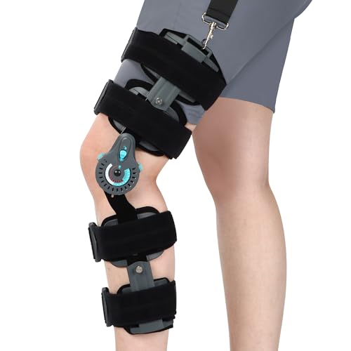 Hinged Knee Brace with Side Stabilizers for Women Men - color: Green