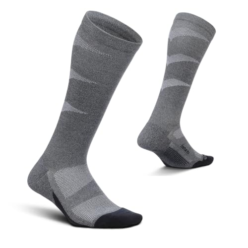 Feetures Compression Knee High Socks - Graduated Compression Socks for Women & Men - (1 Pair) - color: Gray, size: Small