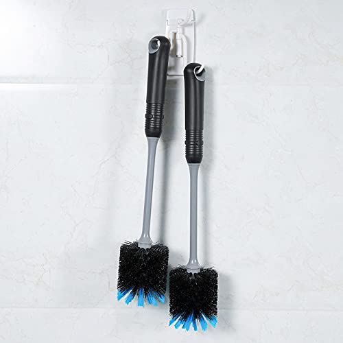 MOSOLAN Long Handle Bottle Brush, Water Bottle Brush Cleaner, 2 Pack