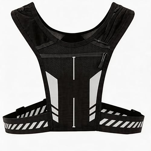 Lightweight Breathable Running Vest with Reflective Print , Outdoor Sports Vest for Running Cycling Hiking Travel