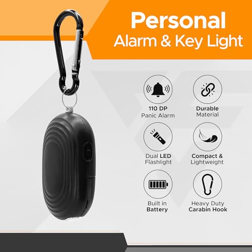 FURY Personal Safety Alarm for Women, 120DB, Black - color: Black
