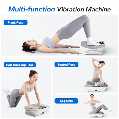 MERACH CV30 Pro Curved Vibration Plate Exercise Machine, Powerful & Quiet - color: Gray