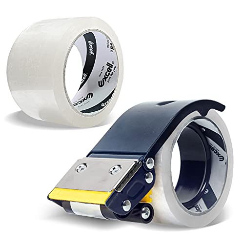 Excell ET-22686 Packaging Tape Dispenser 2" Wide, 3" Core, 1 Gun 2 Tapes