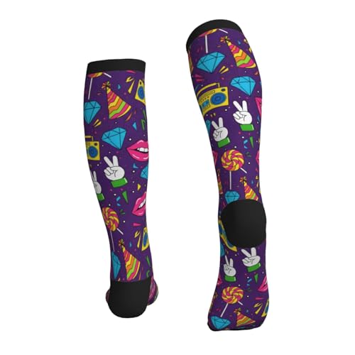 Graduated Compression Socks Knee High For Women Men Athletic - color: 14