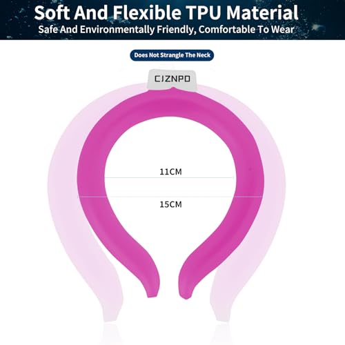 2PCS PCM Neck Cooling Tube with Insulated Bag, Reusable Ice Ring Neck Cooler Wrap, Wearable Cooling Neck Ring for Hot Weather Outdoor Work, TPU Gel Freezable Collar (Rose*2) - color: Double Rose