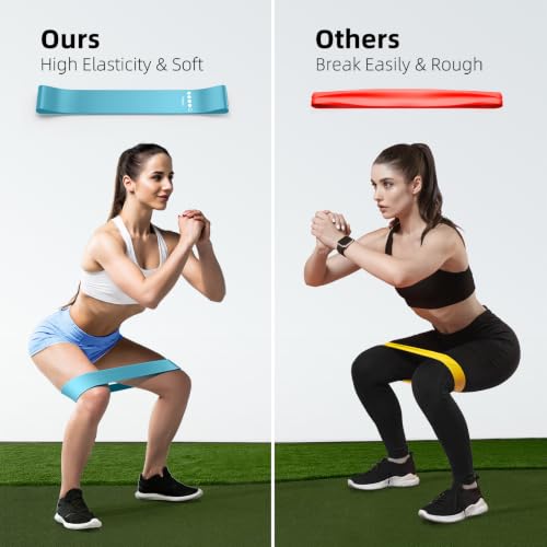 Resistance Bands for Working Out, 5-Pack Loop Exercise Bands for Home Gym - color: Pastel