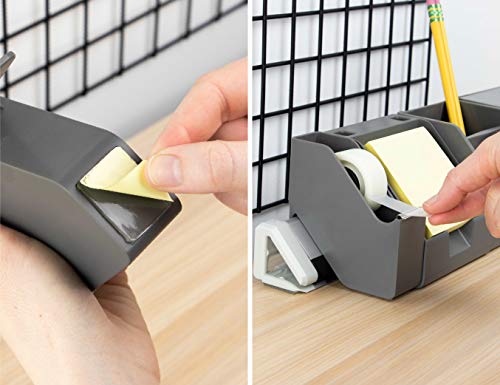 Bostitch Office Konnect Tape Dispenser with Premium Single-sided Tape, Sticks to Desk, Gray (KT-TAPE-GRAY) - color: Gray