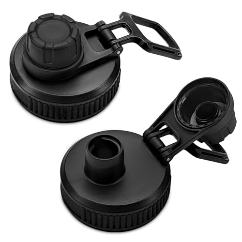 2Pack Spout Lid for Hydro Flask Wide Mouth Sport Water Bottles - color: Black2