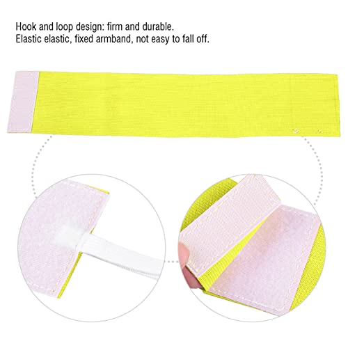 Captain Armband Nylon Outdoor Team Sports Armband Soccer Armbands Adjustable Player Bands for Adult Youth(Yellow) - color: Yellow