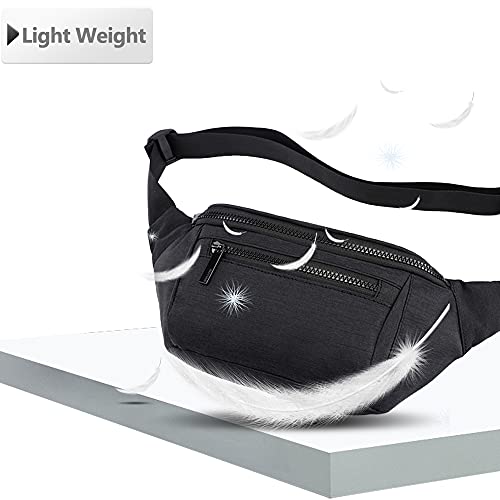 AIKENDO Fanny Pack for Men Women, Crossbody Waist Bag Pack Phone Bag - color: Black