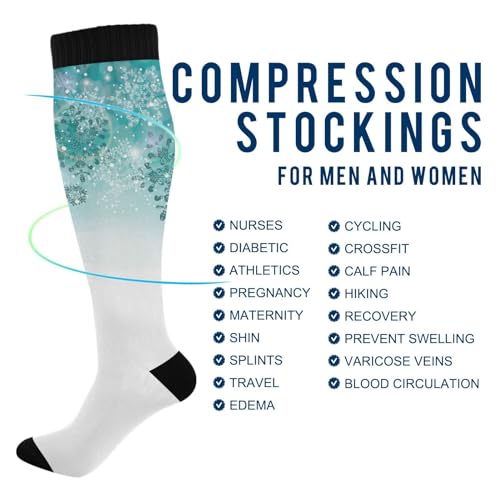Wusikd Pirate Skulls Compression Socks for Women and Men Circulation Cute Long Socks for Athletic Running 1 - color: Multi 34