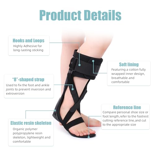 Medical AFO Foot Drop Brace Ankle Foot Orthosis Drop Foot Stabilizer Support for Walking with Shoe for Men and Women for Stroke, MS, Hemiplegia Foot Drop, ALS (XL-Left) - size: XL-Left