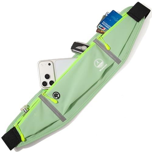 Running Belt Slim Fanny Pack Jogging Pouch Phone Holder Waist Pack - Light Green - color: D Light Green
