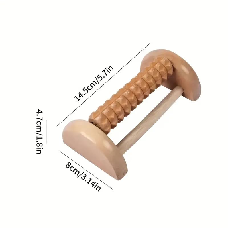 Wooden Massager Body Back Foot Roller, Foot Massager for Plantar Fasciitis, Stress Relief, Relaxation