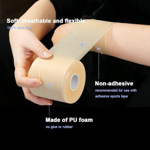 MuscleFix Underwrap Pre Wrap Foam for Use Under Rigid Tape | Soft Base Layer for Ankle, Knee, Wrist & Hand Support | Comfortable, Sweat-Resistant, Easy to Tear (5 cm X 20 mtr)