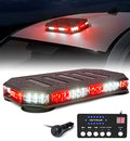 LUMENIX 42 LED Roof Top Strobe Beacon Light Bar, Patent Design, Red White - color: White Red