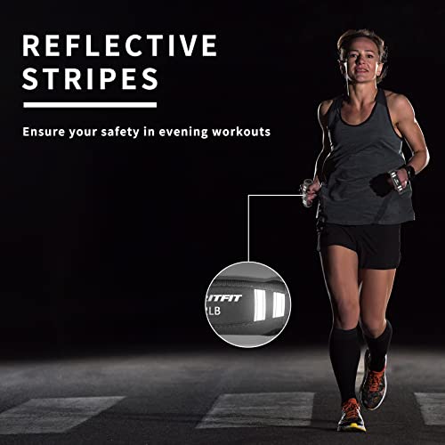 RitFit Soft Hand Weights Set with Reflective Straps Walking Dumbbell - size: 1lb each (2lb pair)