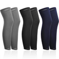 Skylety Compression Leg Sleeves Full Length Sleeves for Mens Basketball Cycling - color: Black, Dark Grey, Navy Blue, size: X-Large