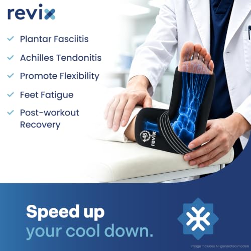 REVIX Foot Ankle Ice Pack Wrap, Gel Ice Packs for Feet Discomfort, 2 Packs
