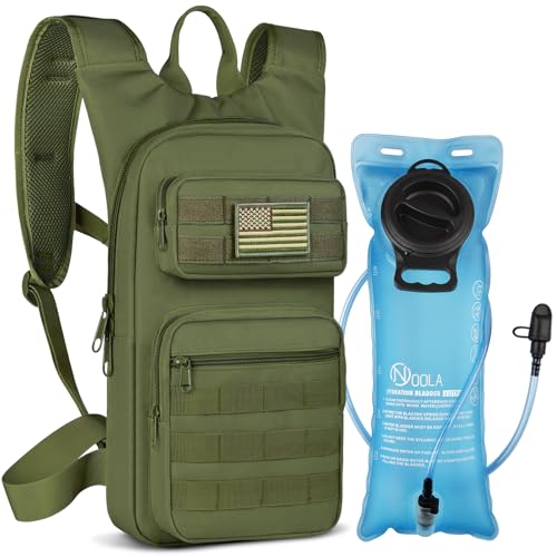 NOOLA Hydration Backpack with 3L Water Bladder, Tactical Pack for Hiking - color: Green