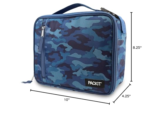 PackIt Freezable Classic Lunch Box, Blue Camo - color: Blue Camo