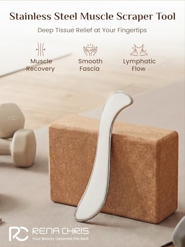 Rena Chris Stainless Steel Muscle Scraper Tool for Body Deep Tissue Massage - size: 1PCS