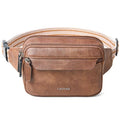 LATMAP 3L Fanny Packs for Women Cross Body Bag Vegan Leather Belt Bag Brown - color: Brown